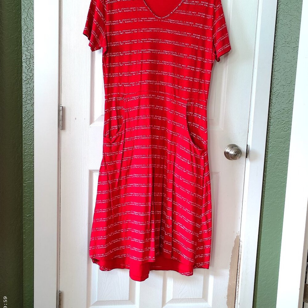 Red Computer C Programming Dress - image 6